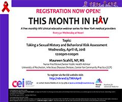 April This Month in HIV: Taking a Sexual History and Behavioral Risk Assessment
